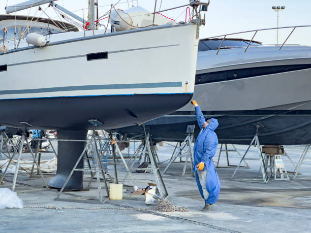 exterior work on boat